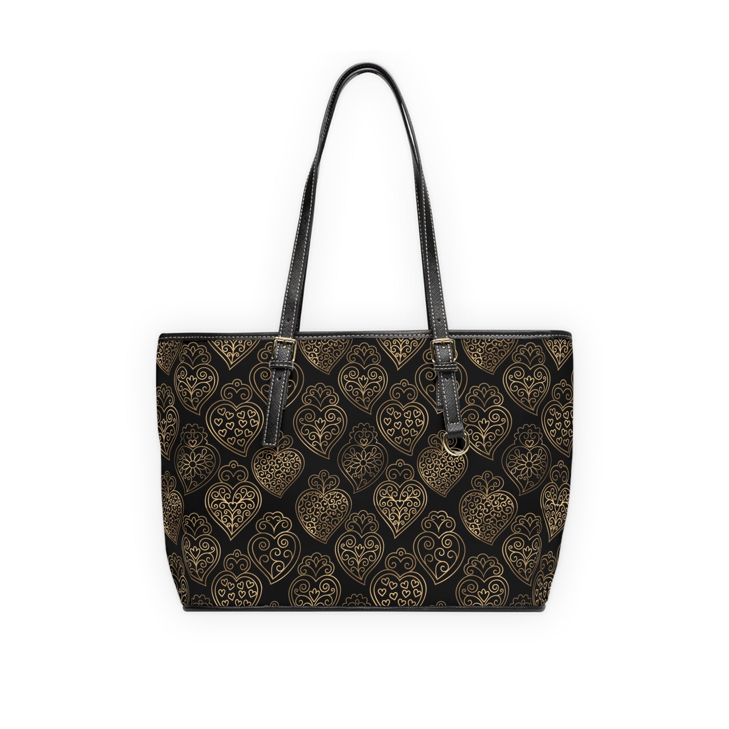 Coração (Black) Faux Leather Shoulder Bag