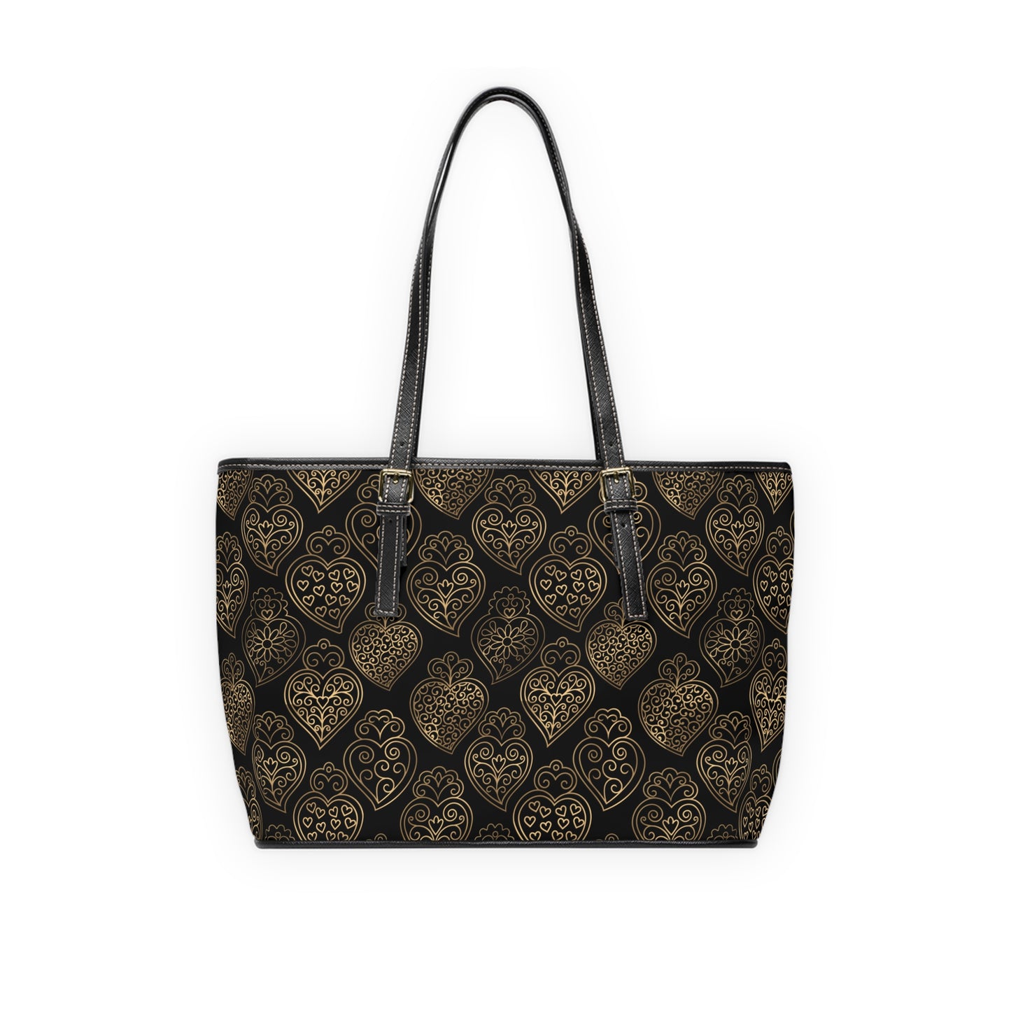 Coração (Black) Faux Leather Shoulder Bag