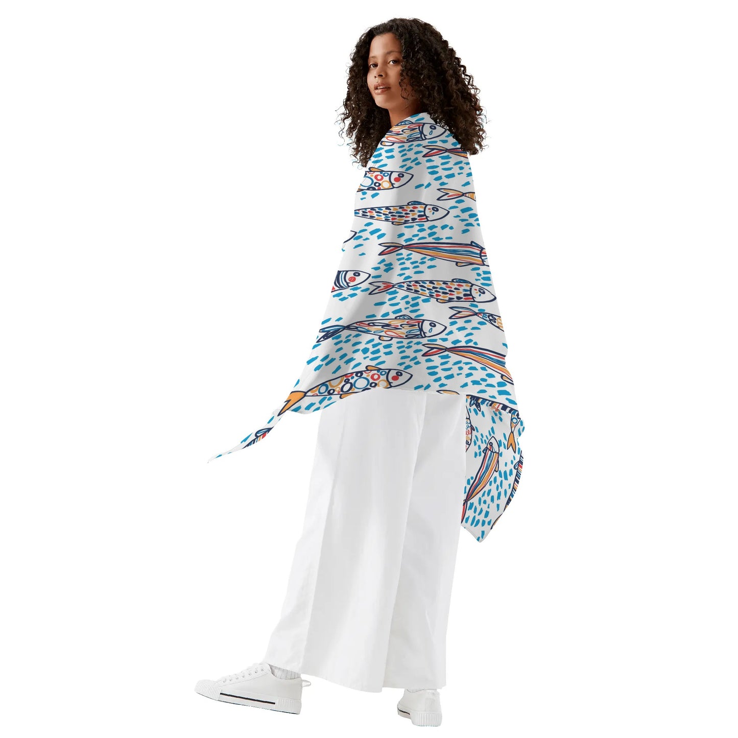 Envoltório de sarongue feminino Sardinha