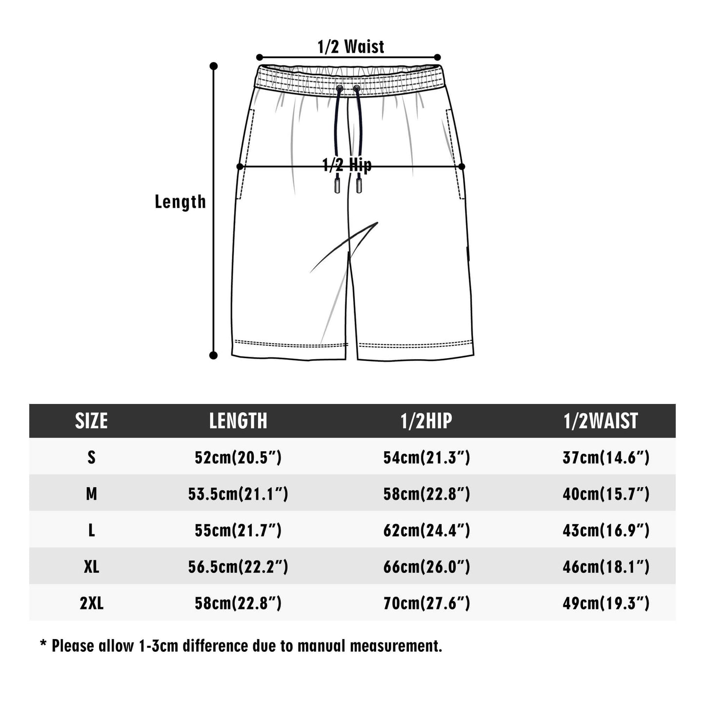 Shorts de praia havaianos leves masculinos Cinzento