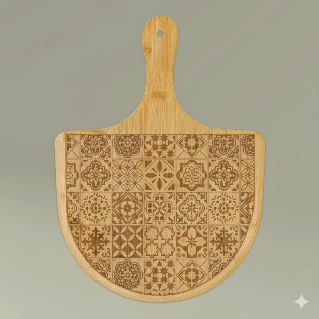 Engraved Bamboo Pizza Board