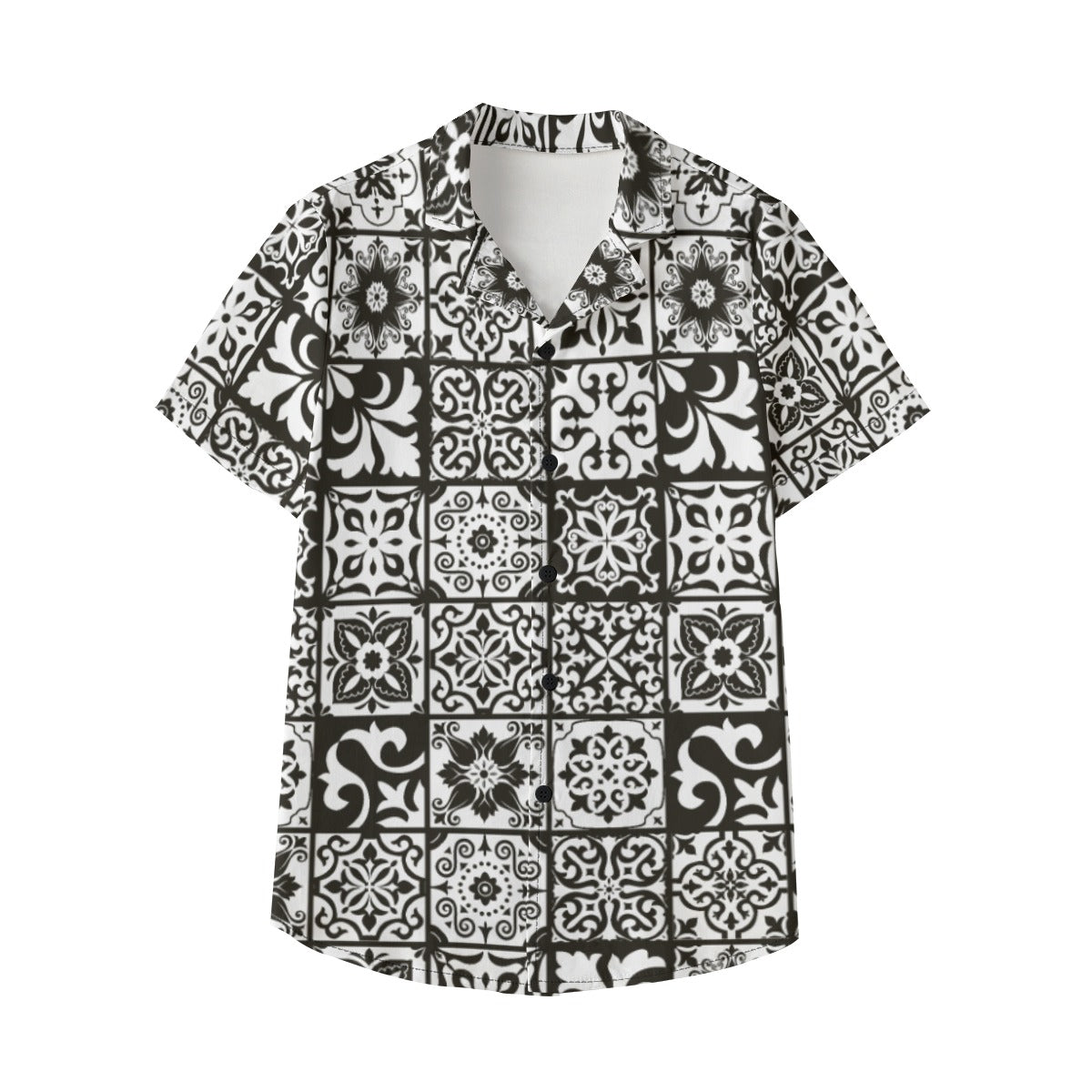Camisa Havaiana Férias Infantil Preto