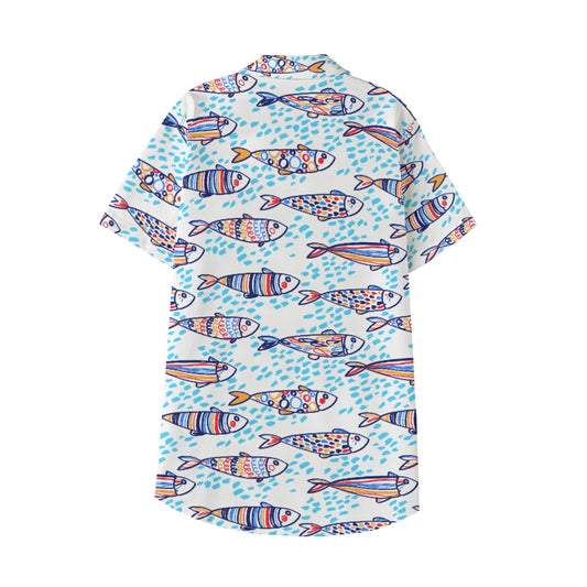 Camisa havaiana de férias Sardinha Kid