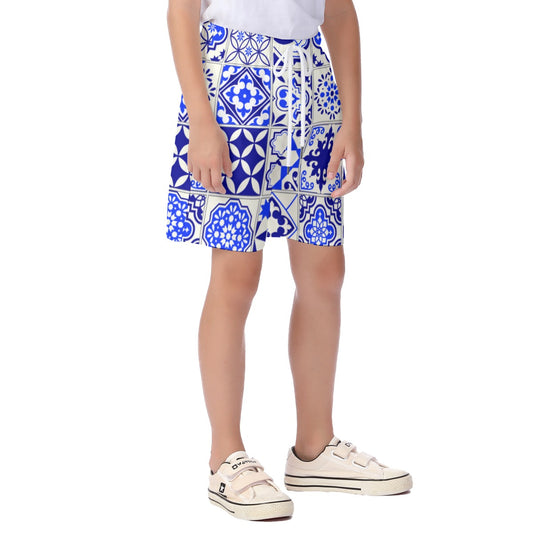 Shorts de praia infantil Azul