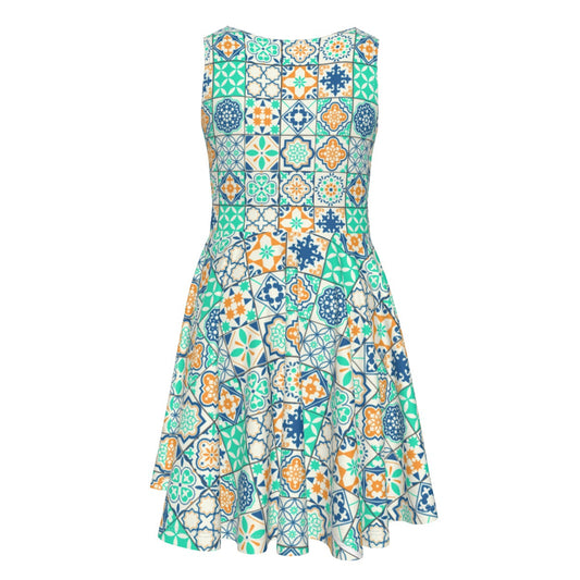 Vestido Colete Sem Mangas Infantil Verdinho