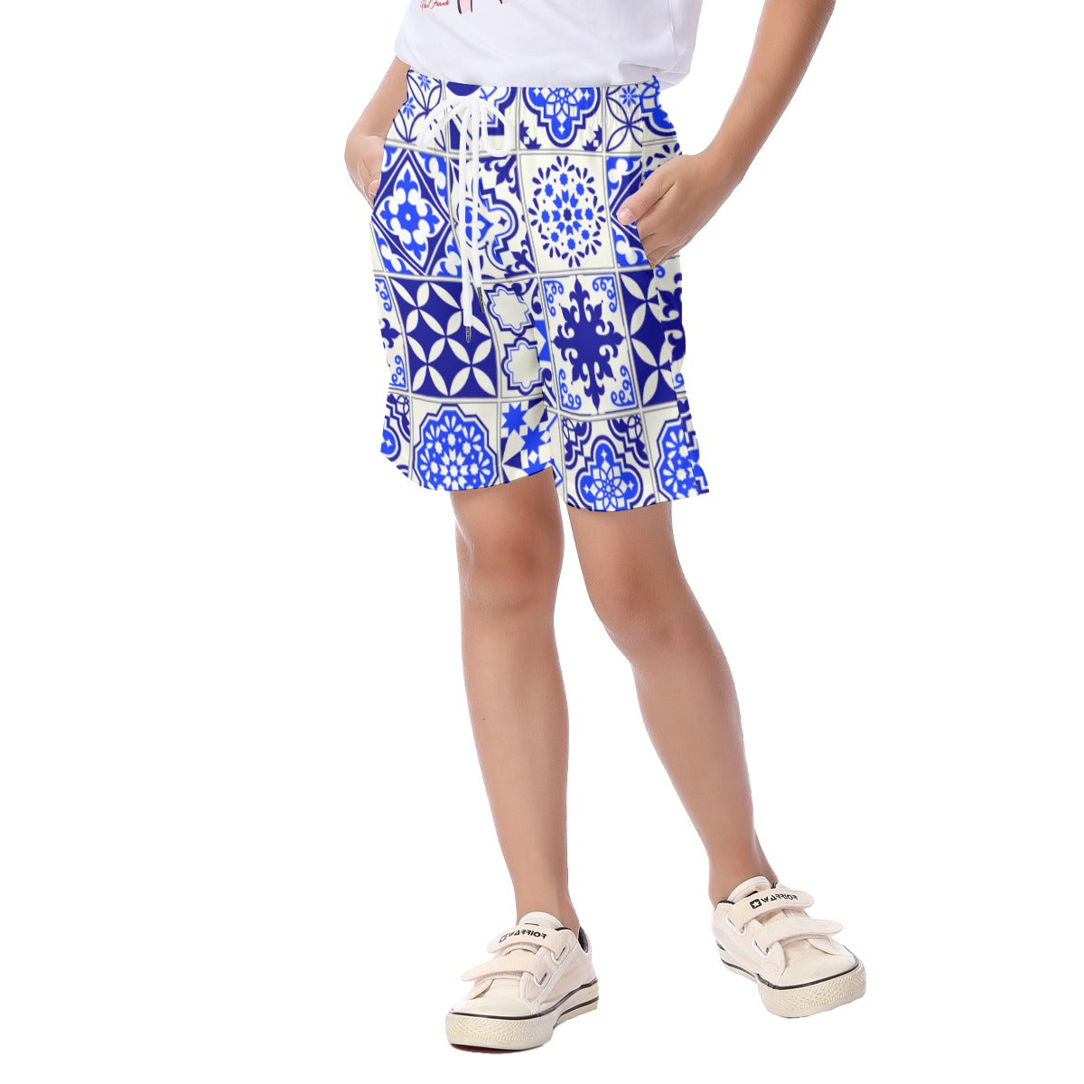 Shorts de praia infantil Azul