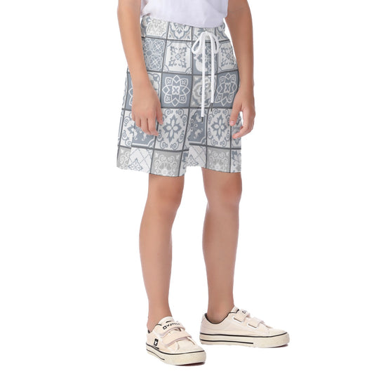Shorts de praia infantil Cinzento