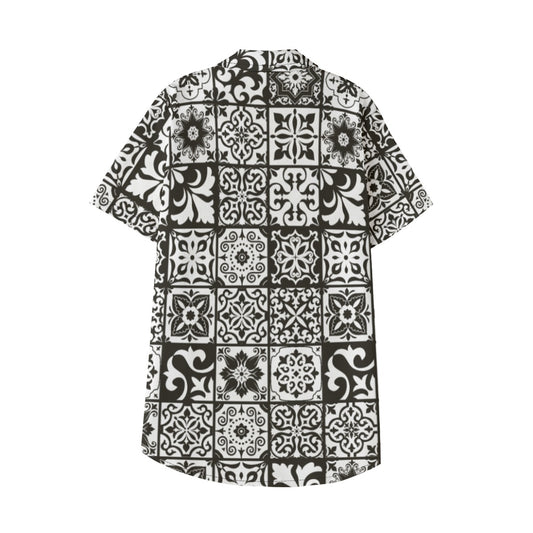 Camisa Havaiana Férias Infantil Preto