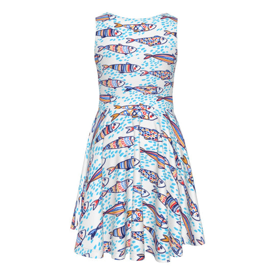 Vestido Colete Sem Mangas Infantil Sardinha