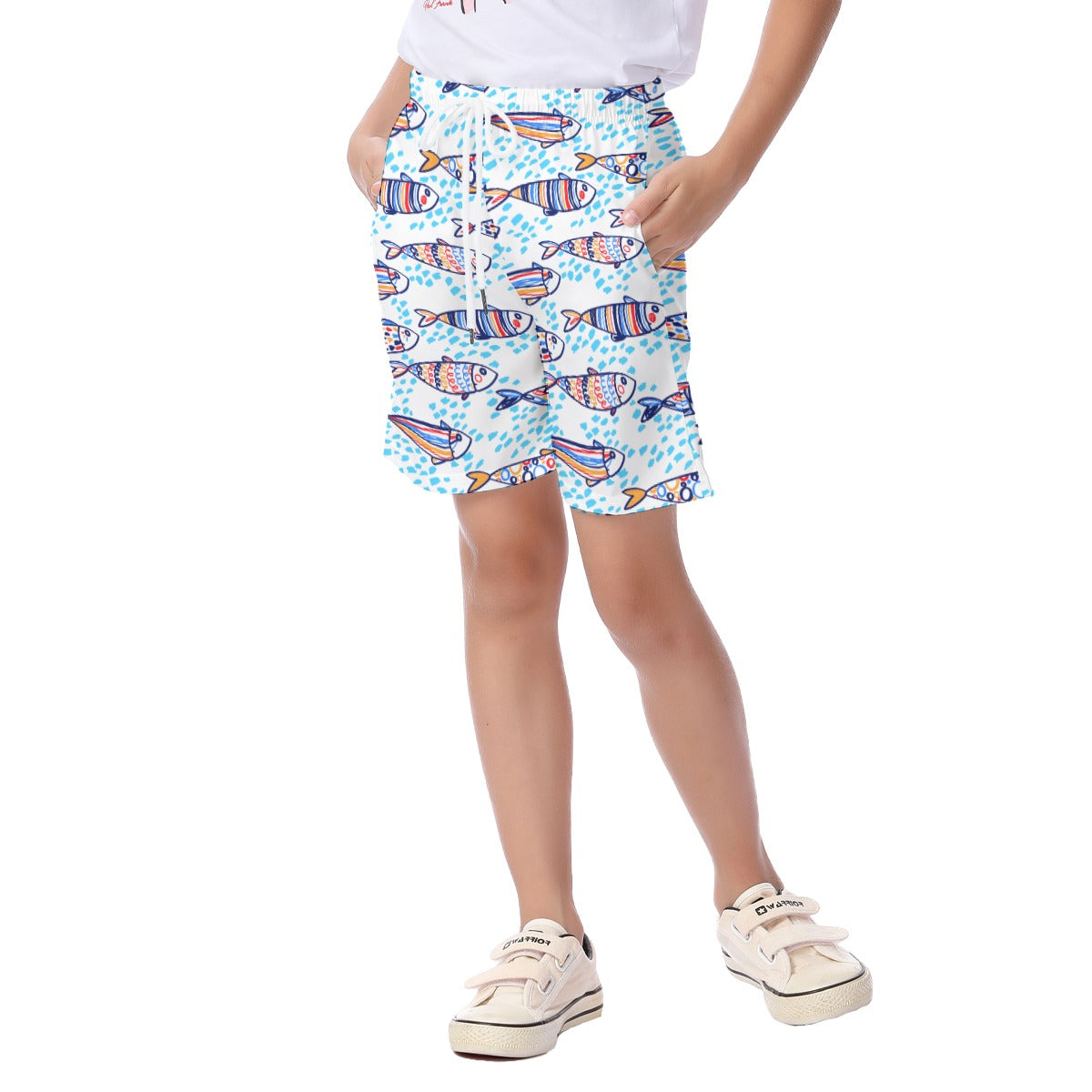 Shorts de praia infantil Sardinha