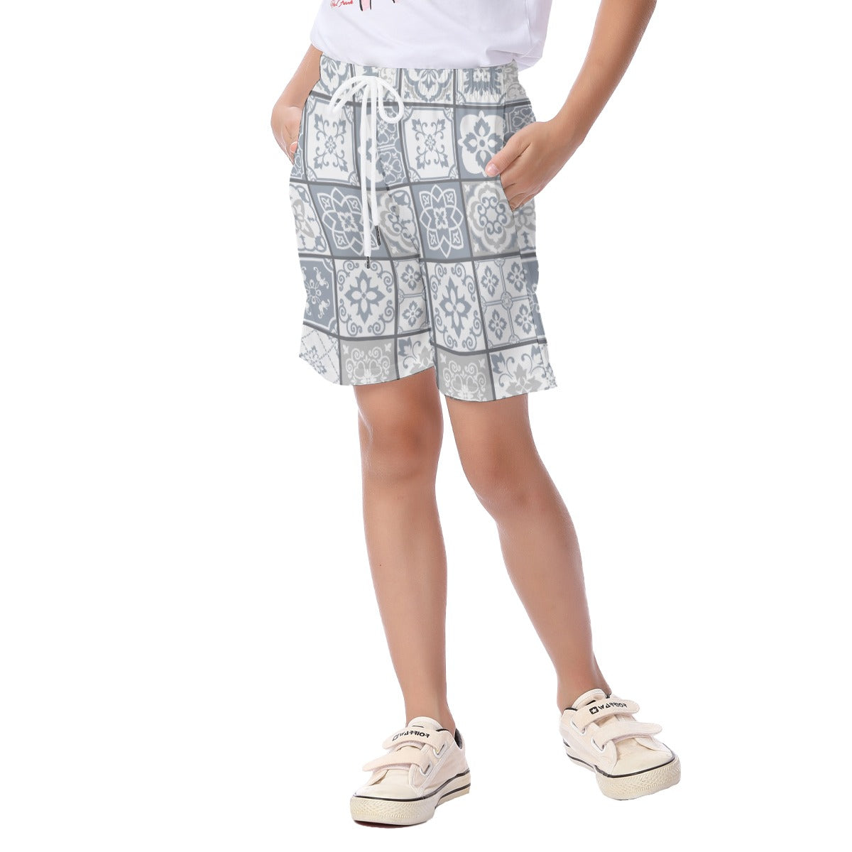 Shorts de praia infantil Cinzento