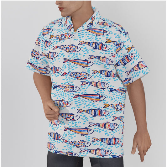 Camisa Havaiana Masculina Sardinha