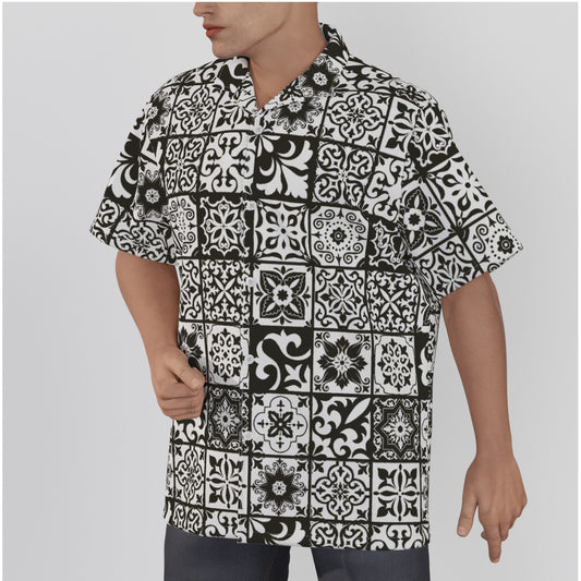 Camisa Havaiana Masculina Preta