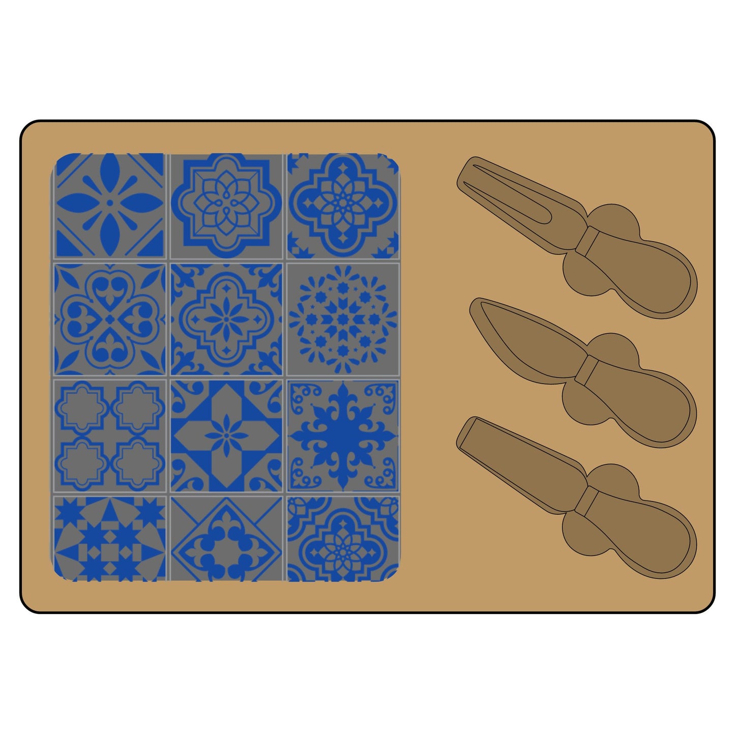 Engraved Azulejo Charcuterie Board