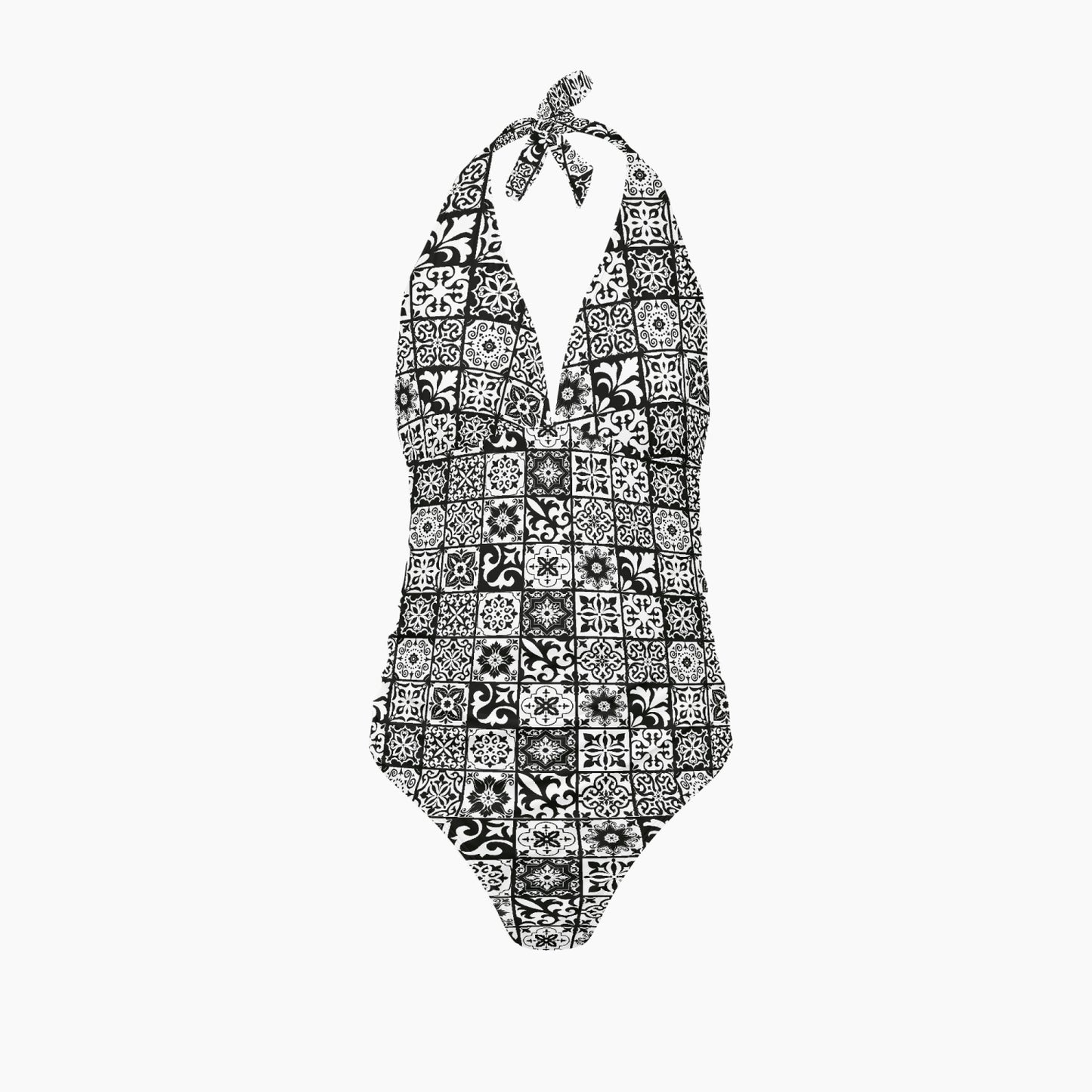 Preto Women's One-Piece Halter Top Swimsuit