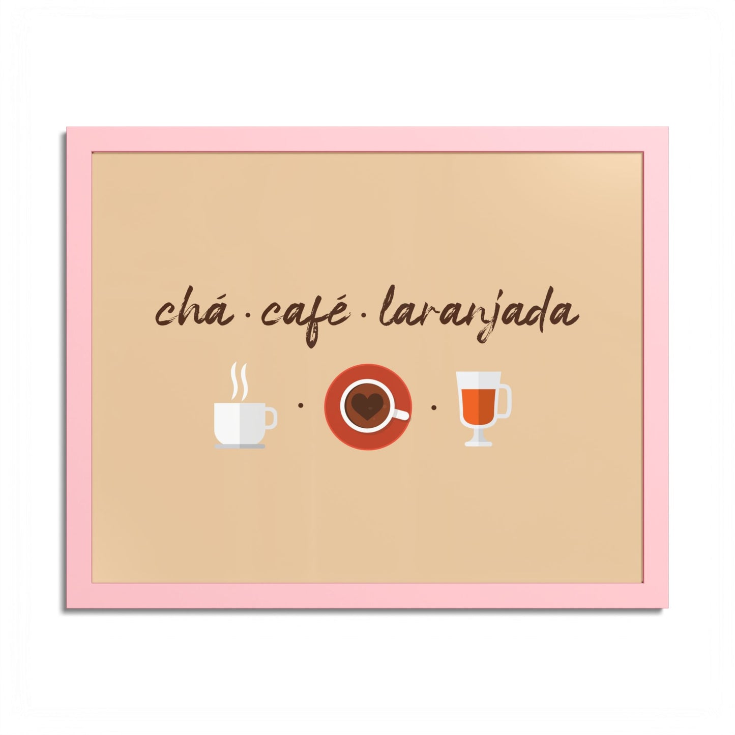 Chá Café Laranjada Framed Poster
