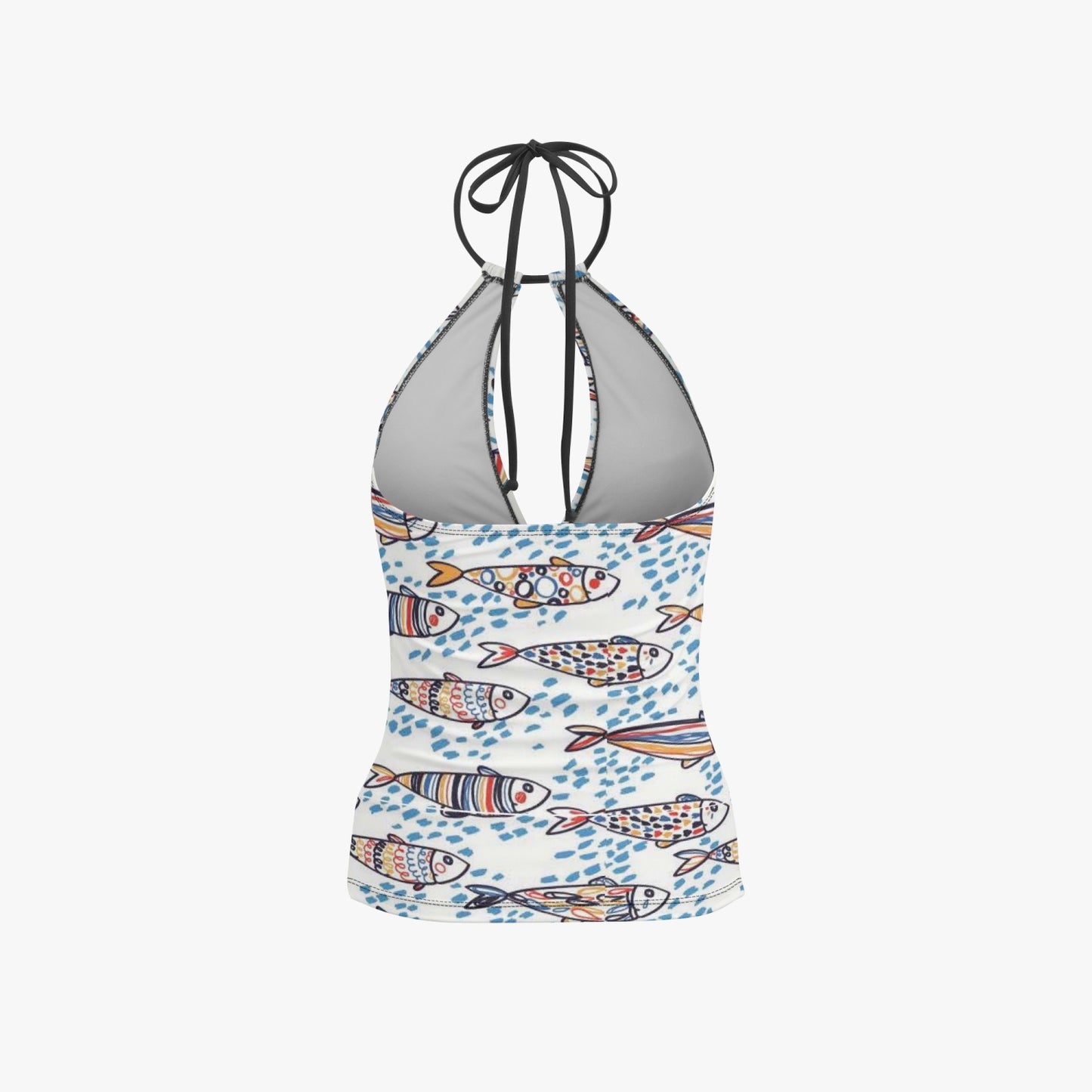 Maiô Tankini Sardinha Halter Top Duas Peças