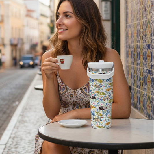 lisboa flip straw tumbler
