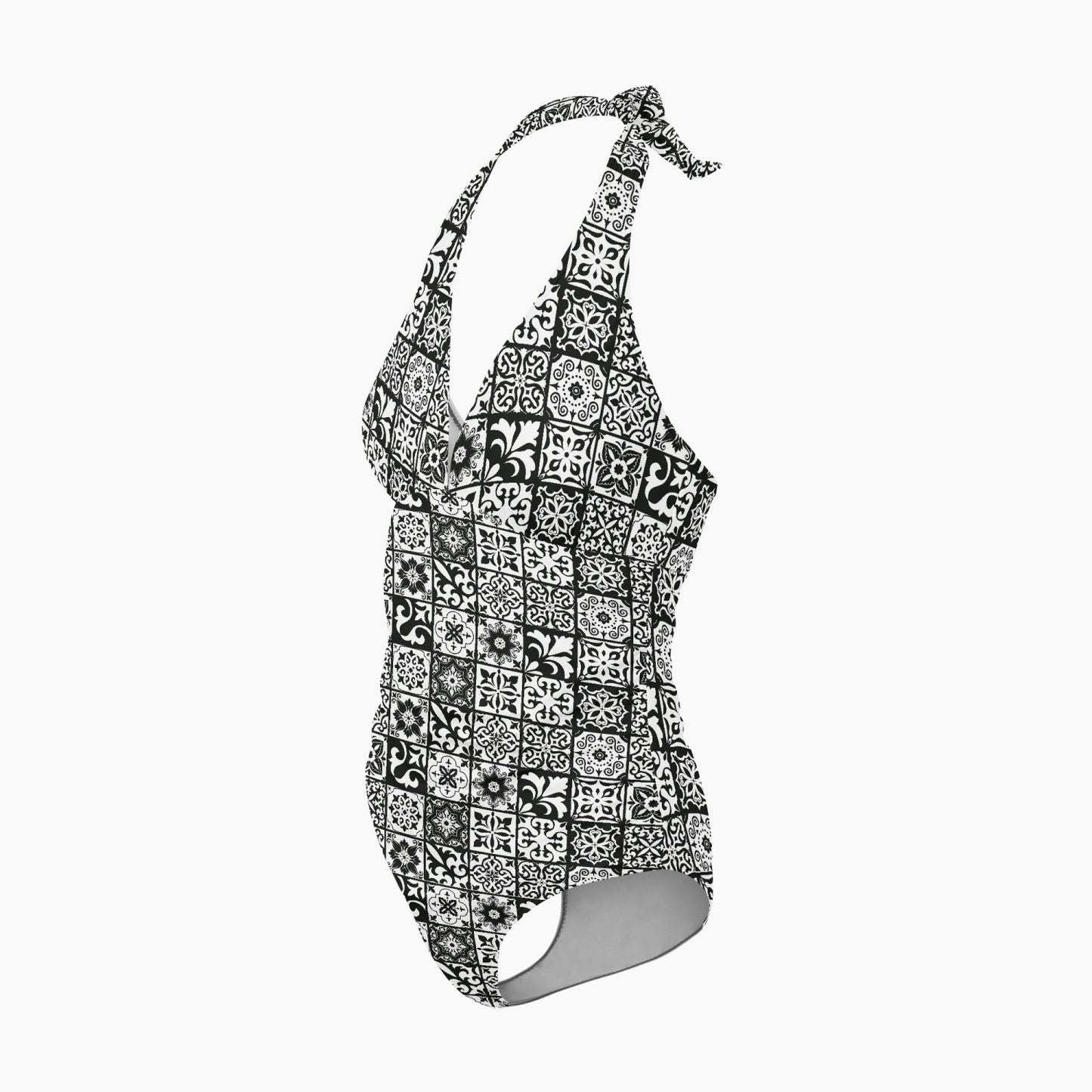 Preto Women's One-Piece Halter Top Swimsuit