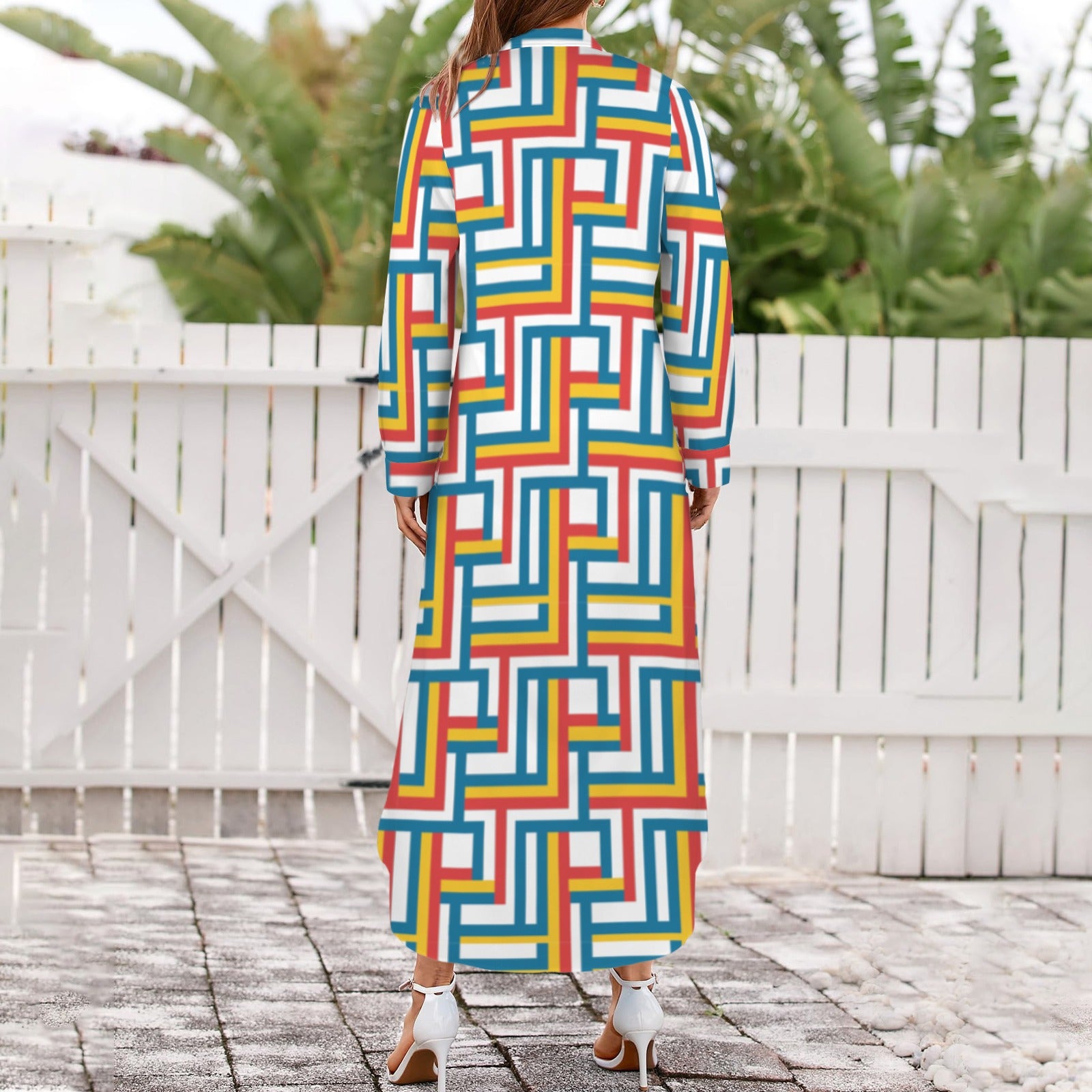 Paredes Button Shirt Long Sleeve Dress (Colors)