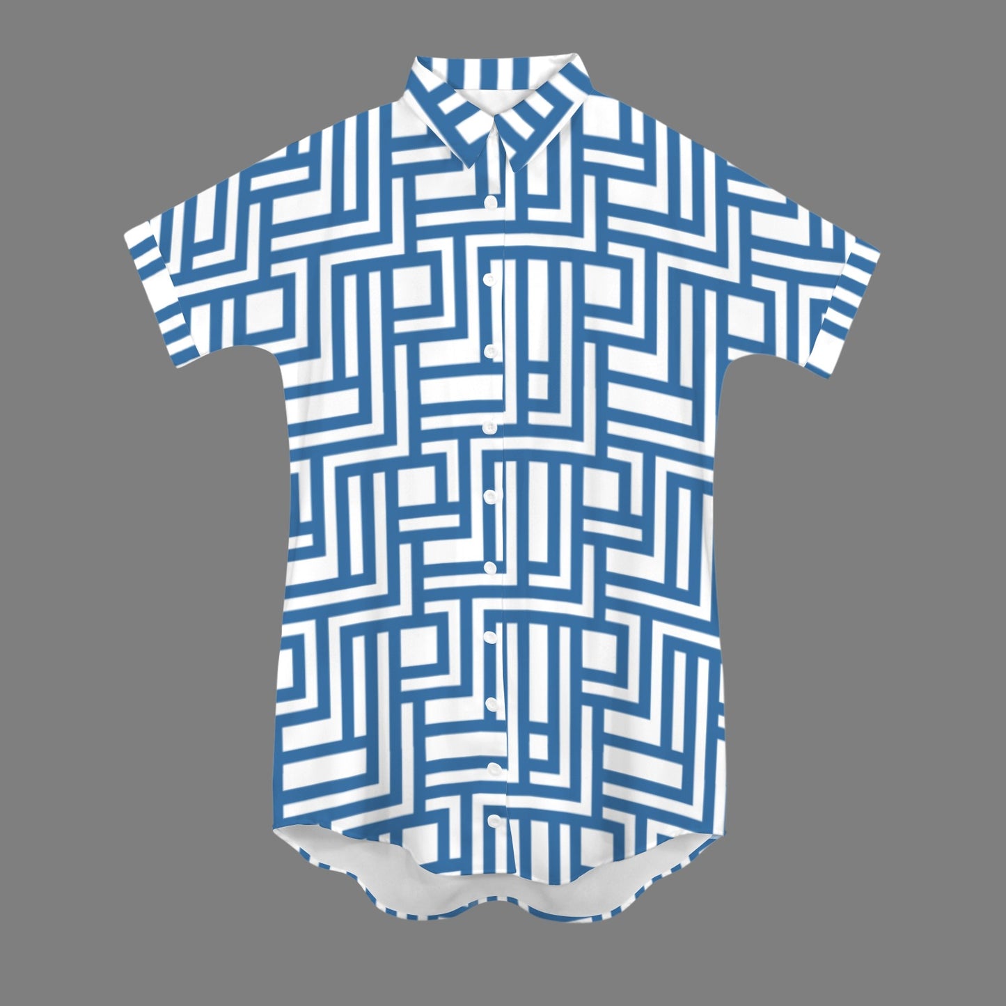 Paredes Button Shirt Dress (Blue)