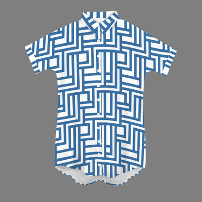 Paredes Button Shirt Dress (Blue)