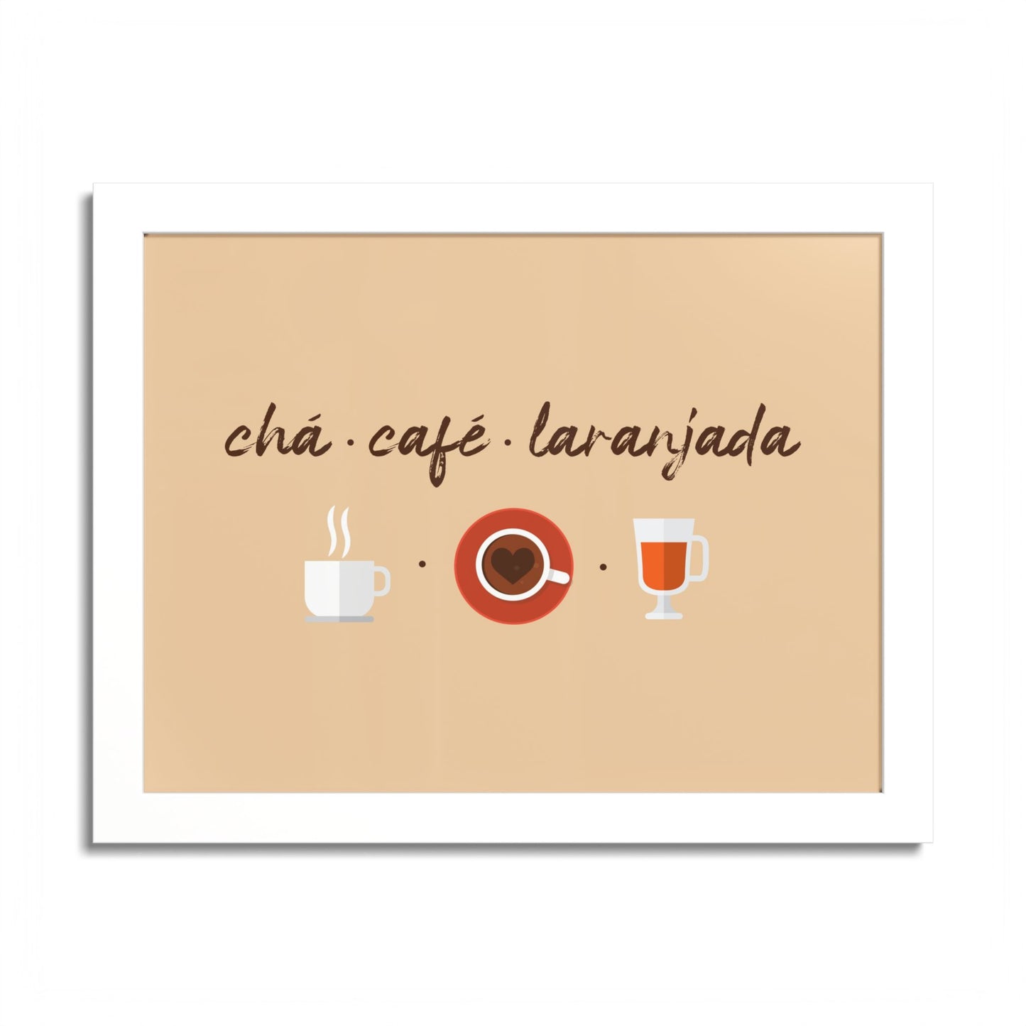 Chá Café Laranjada Framed Poster