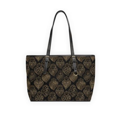Coração (Black) Faux Leather Shoulder Bag