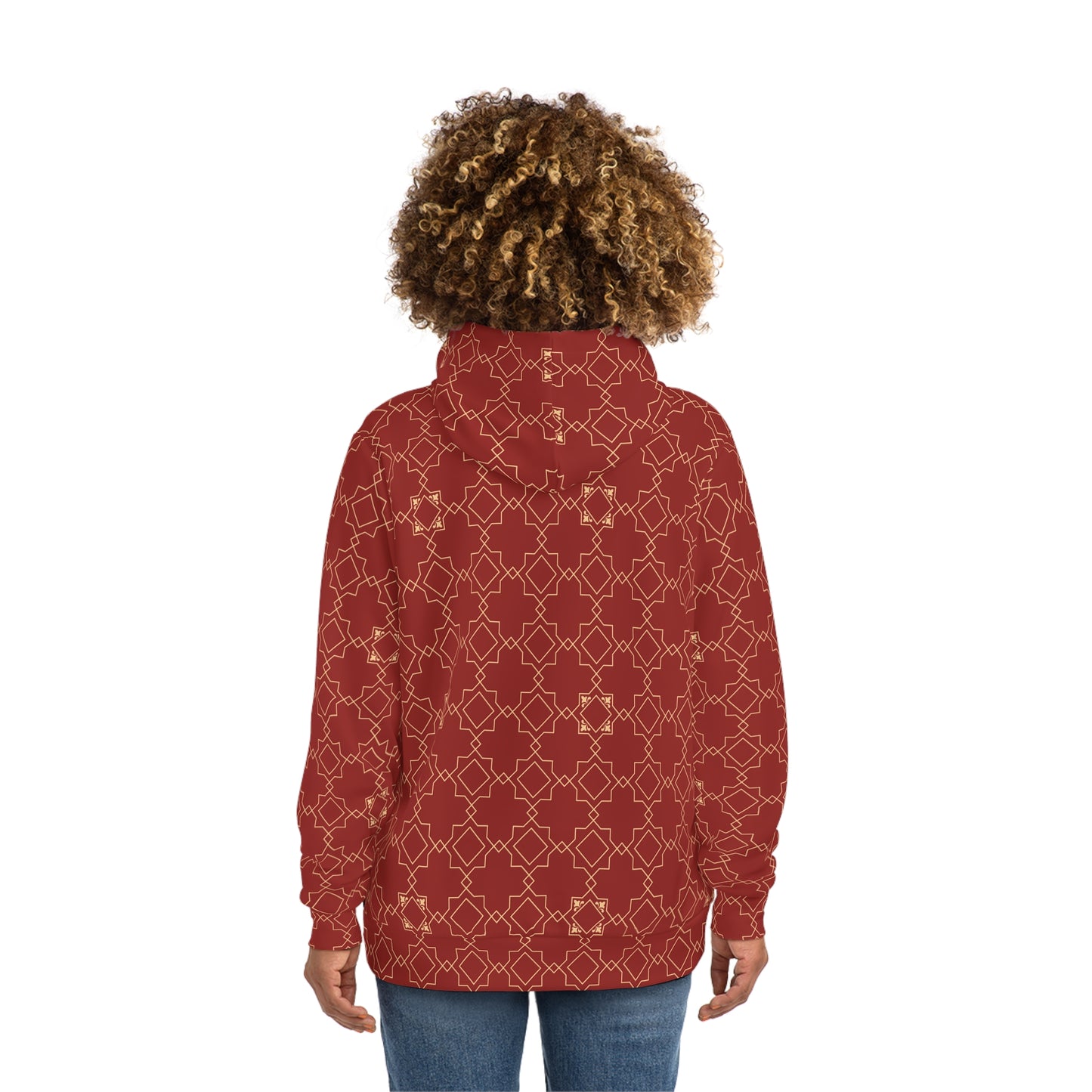 Azulejo (Red) Women's Fashion Hoodie