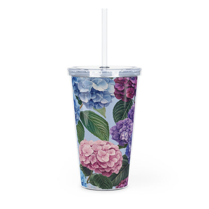 Floral Hydrangea Plastic Tumbler with Straw, Blooming Drink Cup, Reusable Hydration, Eco-Friendly Travel Tumbler, Summer Kitchen [...]