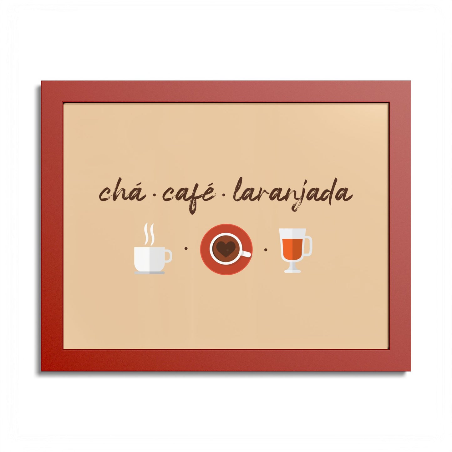 Chá Café Laranjada Framed Poster