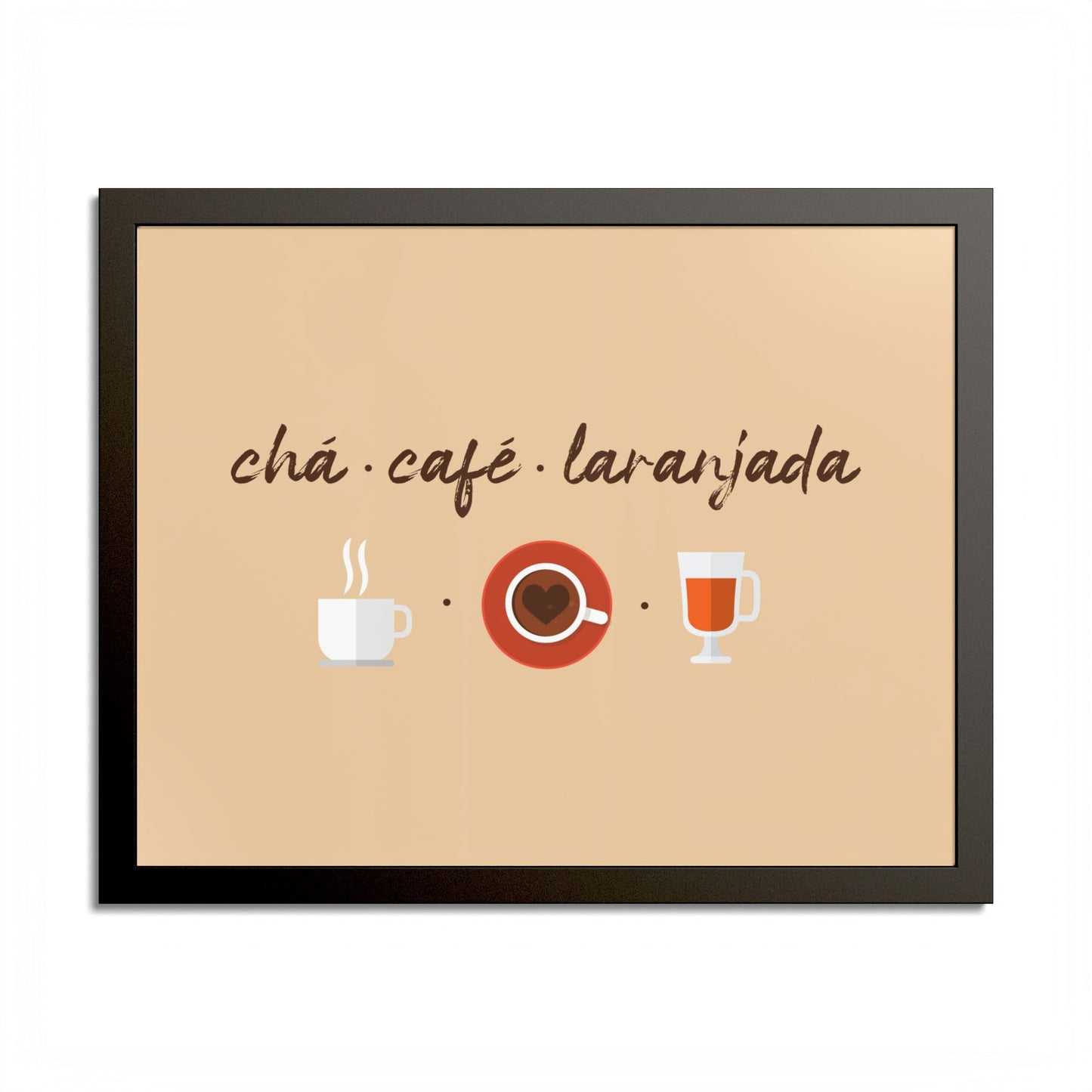Chá Café Laranjada Framed Poster