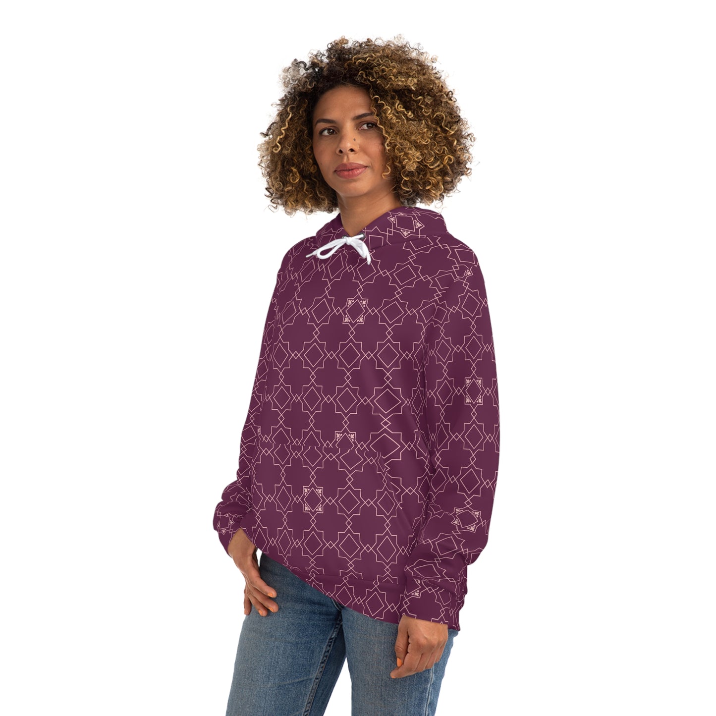 Azulejo (Plum) Women's Fashion Hoodie