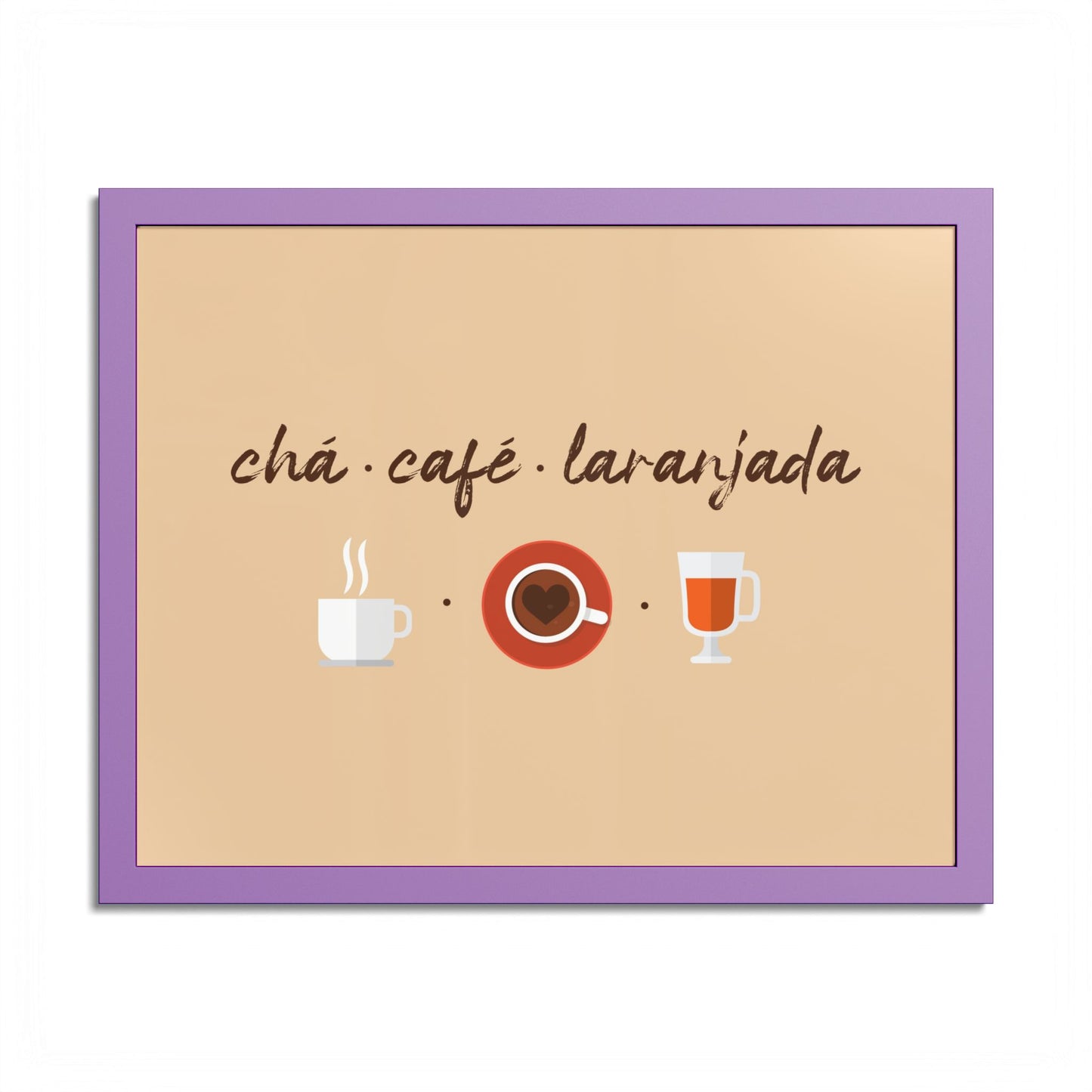 Chá Café Laranjada Framed Poster