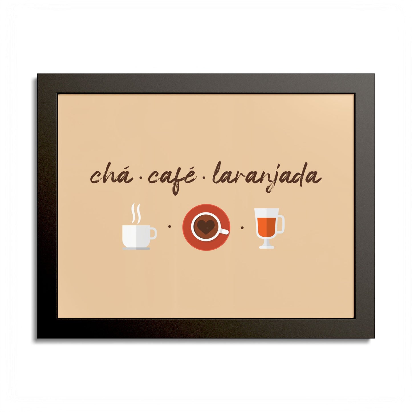 Chá Café Laranjada Framed Poster