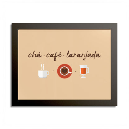 Chá Café Laranjada Framed Poster