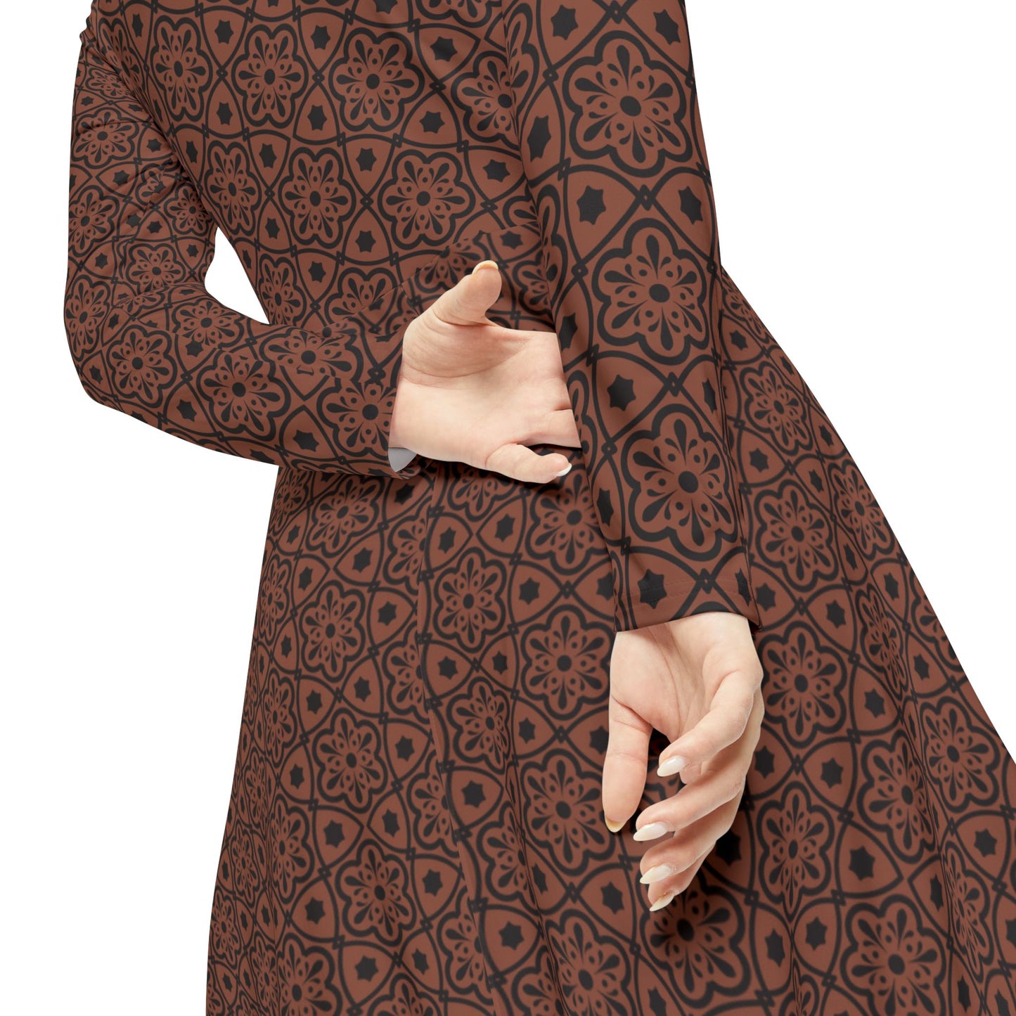 Flor de Cafe Women's Long Sleeve Dress