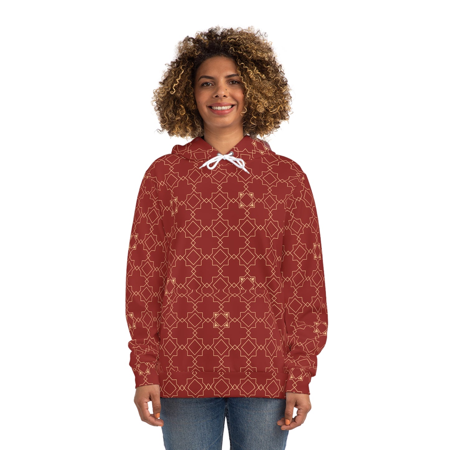 Azulejo (Red) Women's Fashion Hoodie