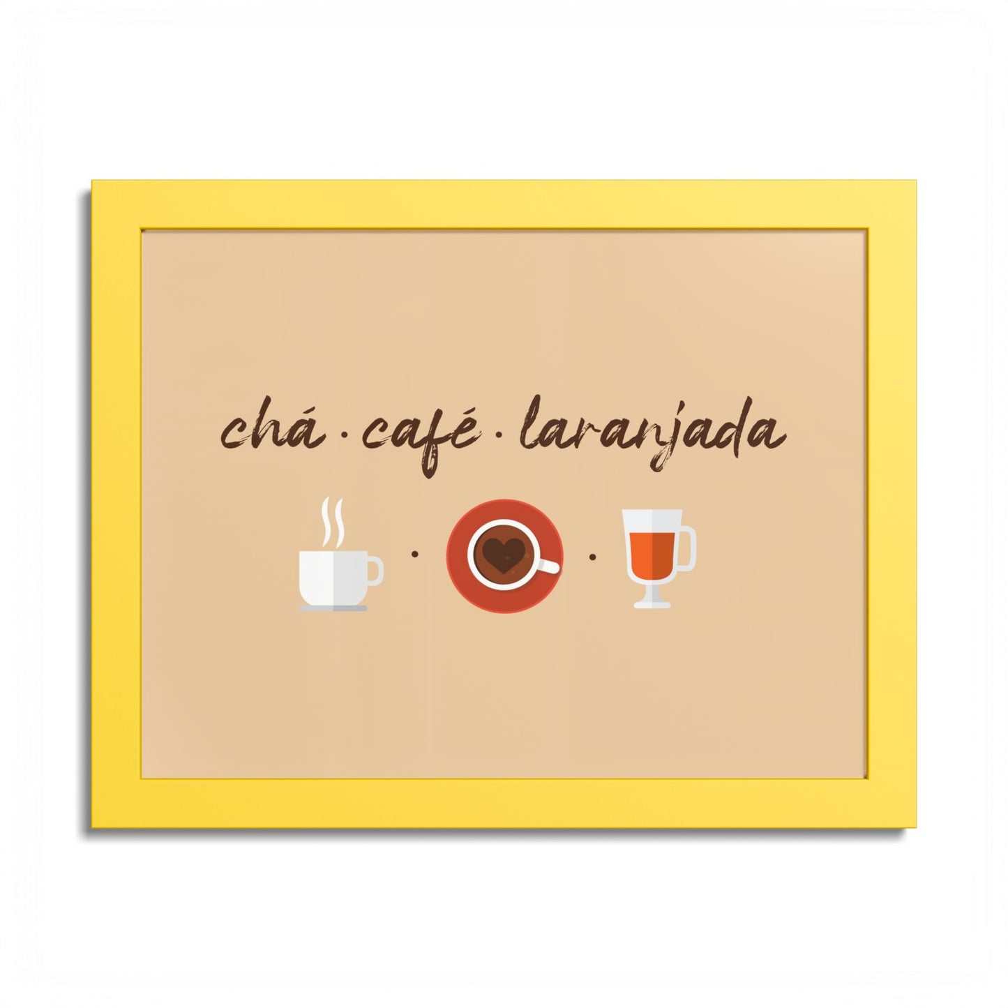 Chá Café Laranjada Framed Poster
