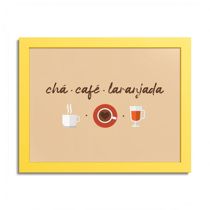 Chá Café Laranjada Framed Poster