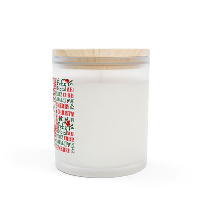 Feliz Natal Frosted Glass Candle