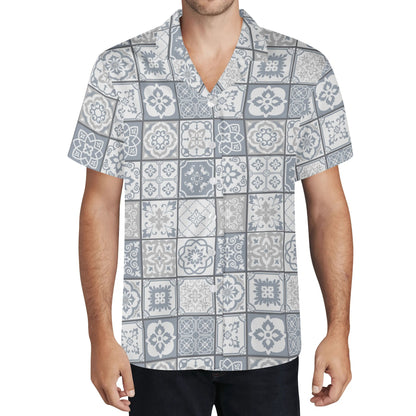 Cinzento Mens Casual Hawaiian Shirt