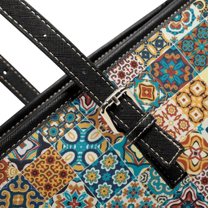 Lisbon Mosaic Faux Leather Tote Bag