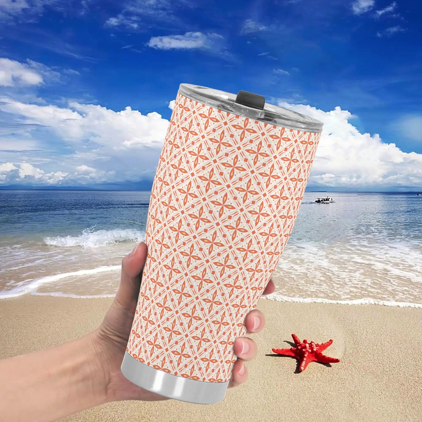 Estrela (Orange) Stainless Steel Tumbler