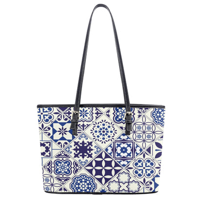 Azul Faux Leather Tote Bag