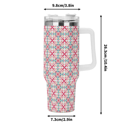 Alegria 40oz Stainless Steel Tumbler with Straw