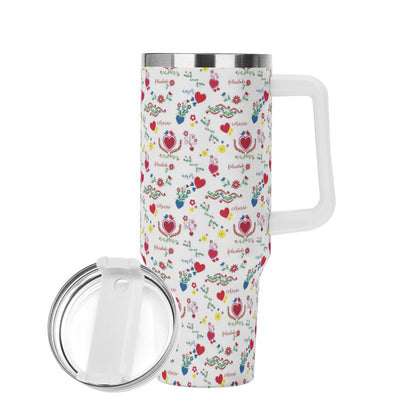 Amor 40oz Stainless Steel Tumbler with Straw