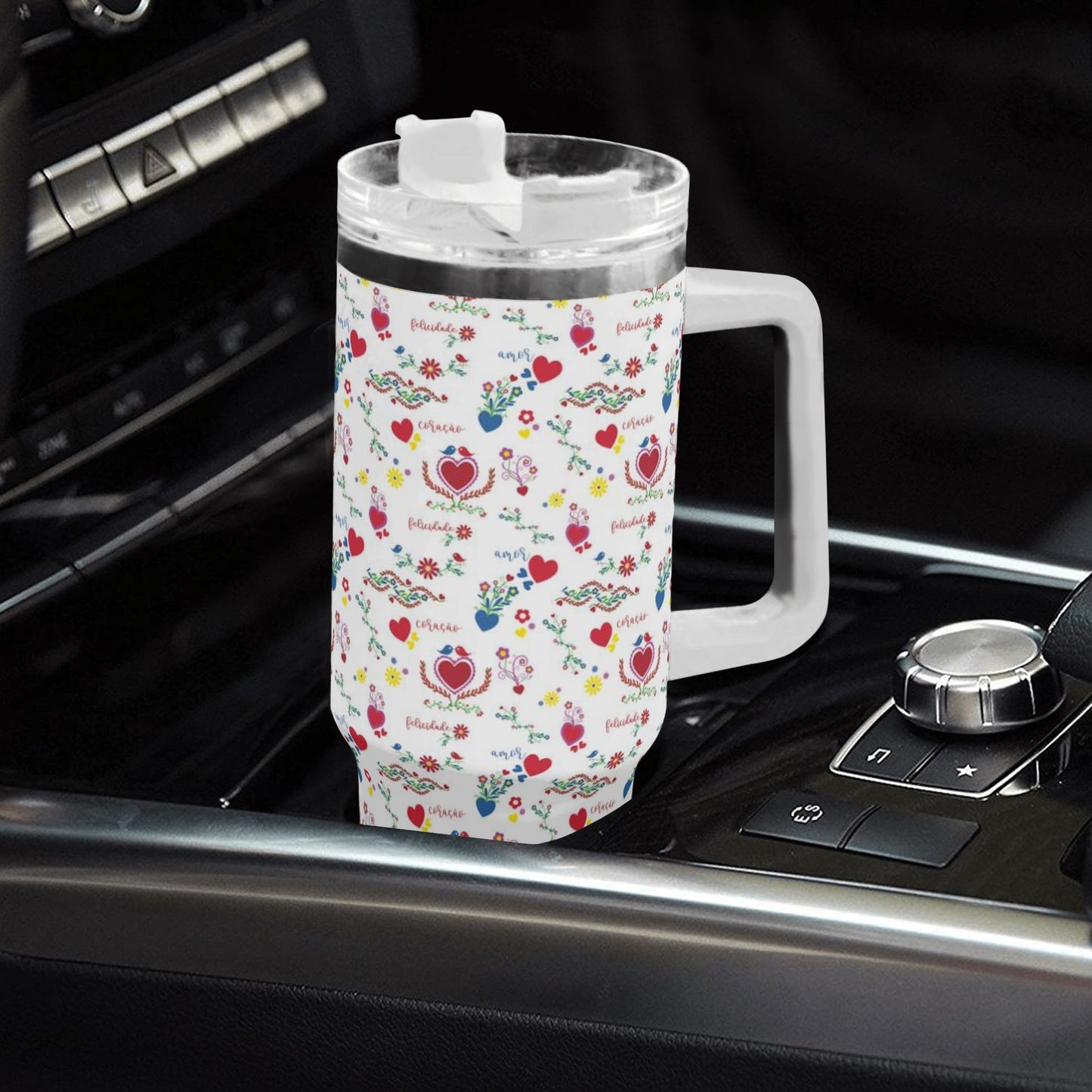 Amor 40oz Stainless Steel Tumbler with Straw