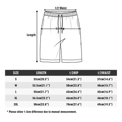 Cinzento Mens Lightweight Hawaiian Beach Shorts