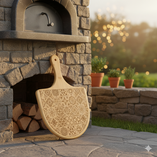 Engraved Bamboo Pizza Board